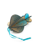 Wooden Bauble | Petal in Soft Turquoise