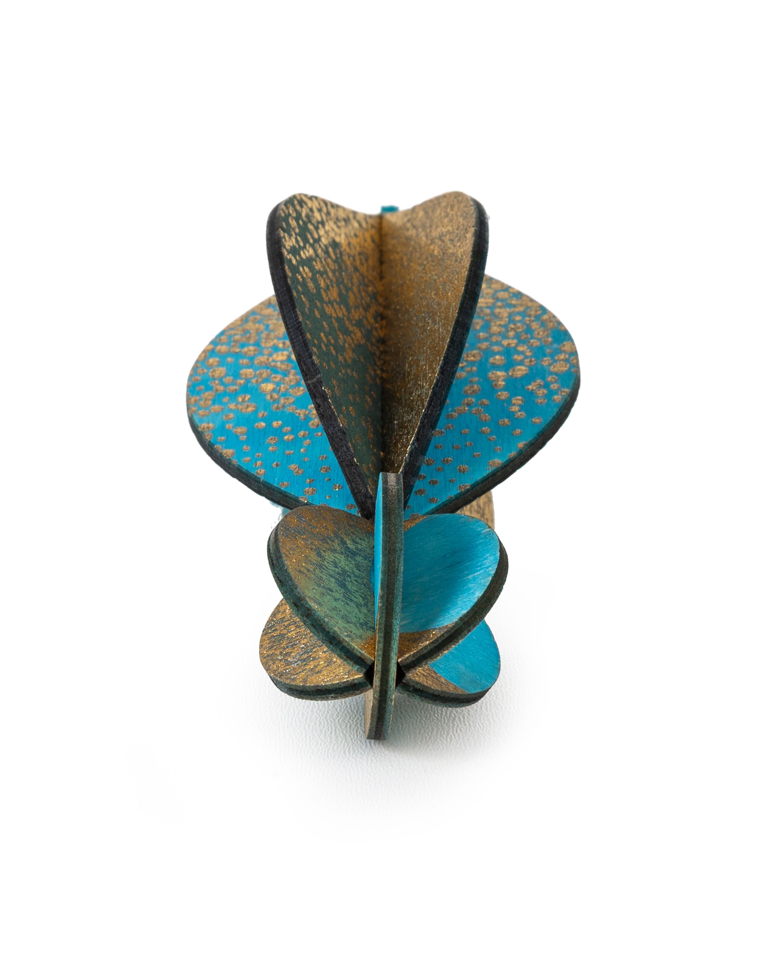 Wooden Bauble | Petal in Soft Turquoise