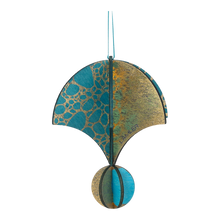 Wooden Bauble | Parachute in Turquoise/Teal