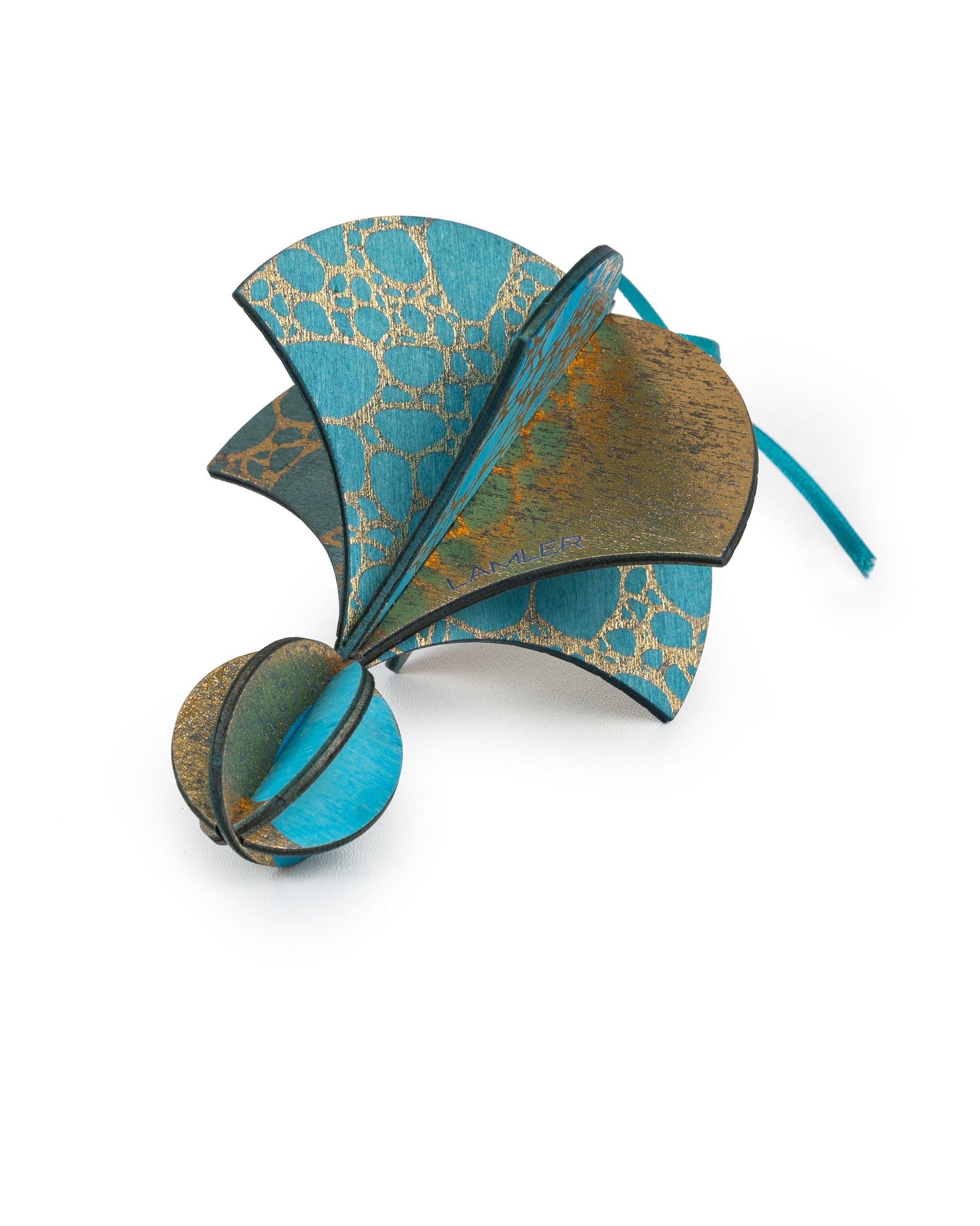 Wooden Bauble | Parachute in Turquoise/Teal