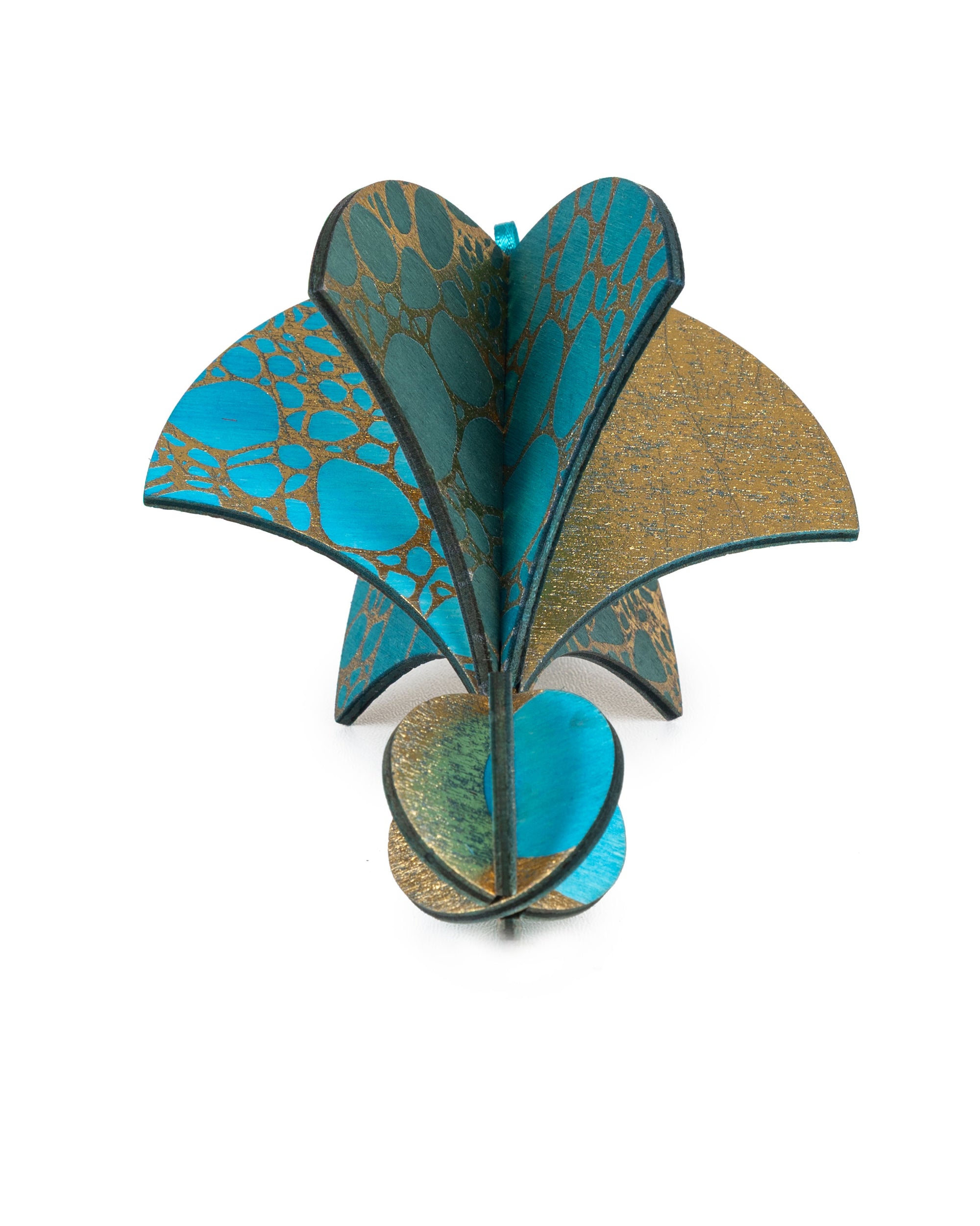 Wooden Bauble | Parachute in Turquoise/Teal