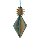 Wooden Bauble | Seed Head in Turquoise