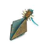 Wooden Bauble | Seed Head in Turquoise