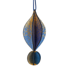 Wooden Bauble | Petal in Midnight Blue