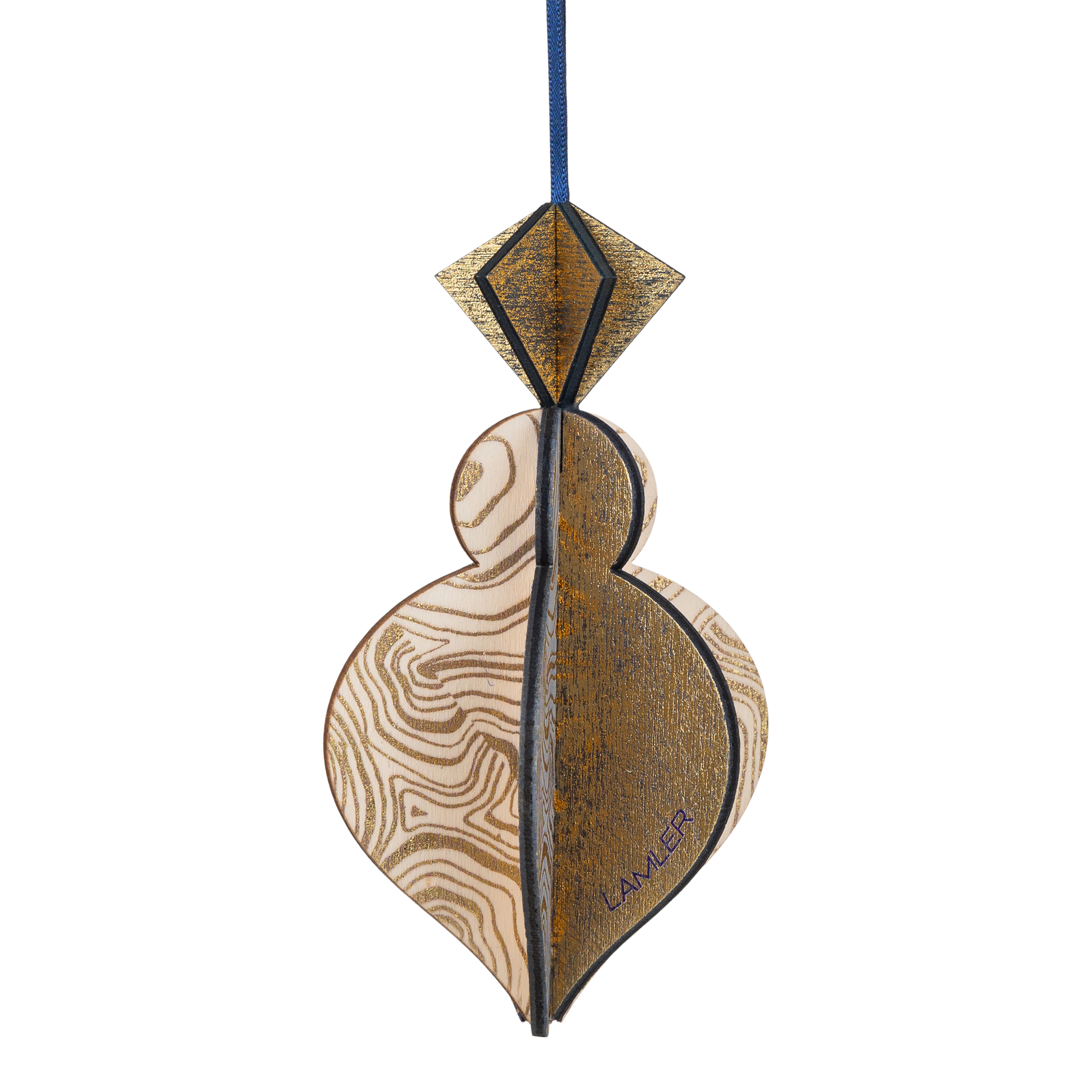 Wooden Bauble | PontyPine in Midnight Blue