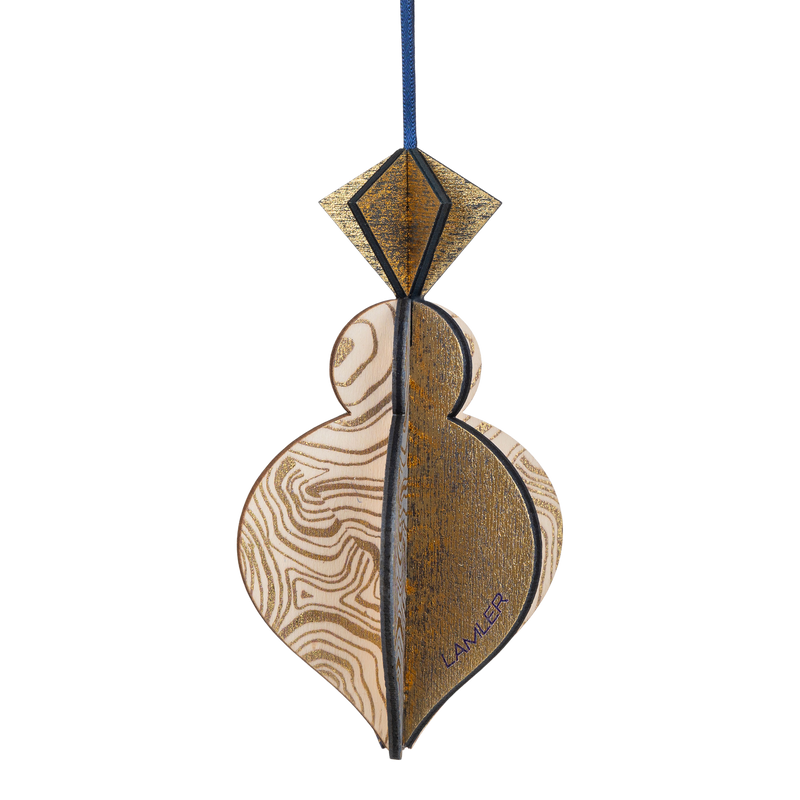 Wooden Bauble | PontyPine in Midnight Blue