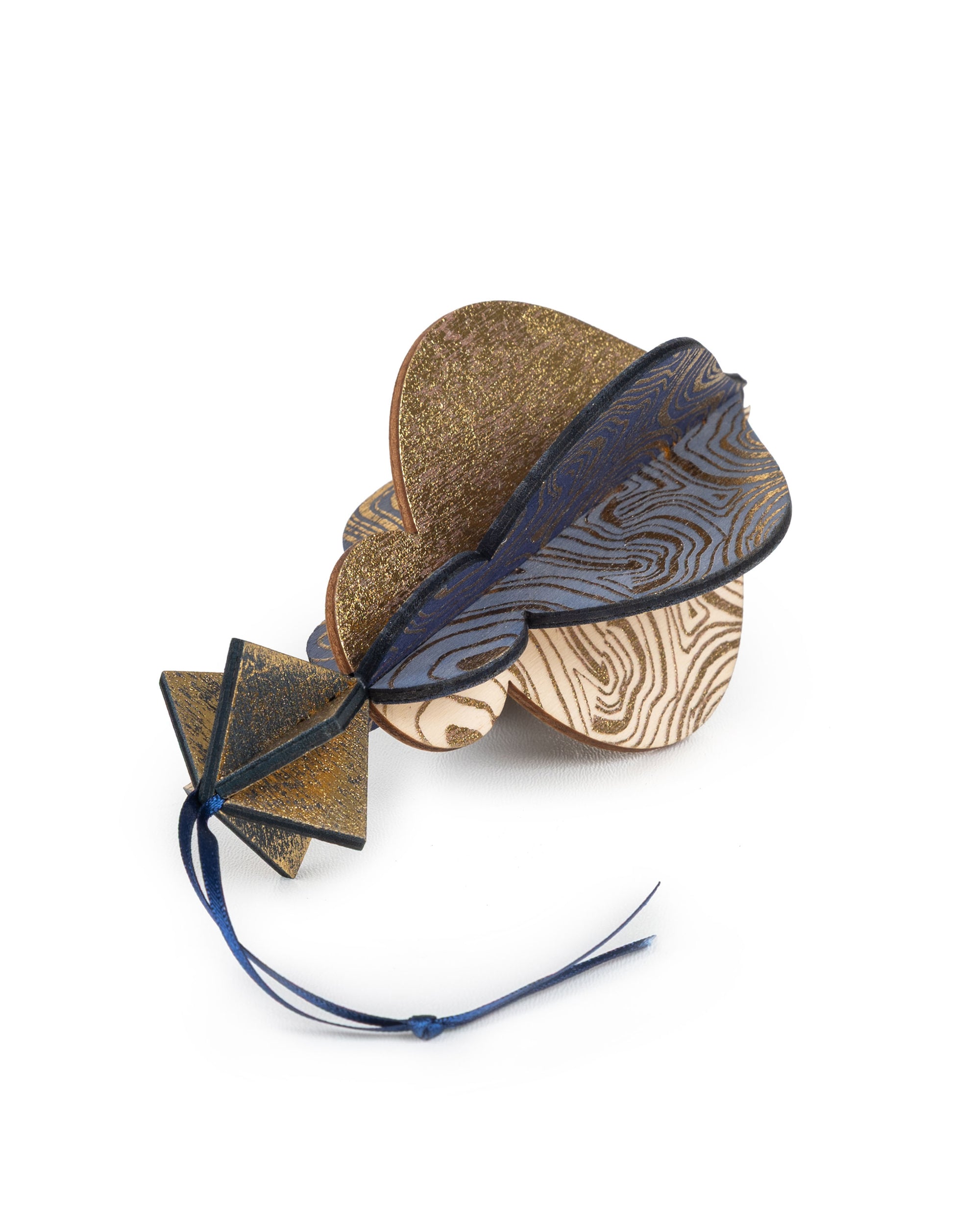 Wooden Bauble | PontyPine in Midnight Blue