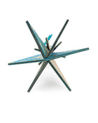 Wooden Bauble | Diamond Tile in Turquoise